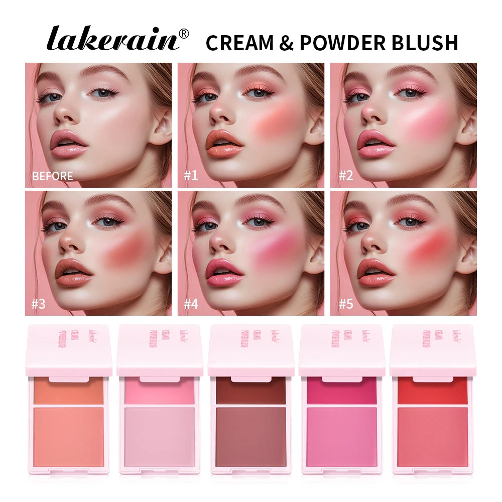 Ibcccndc Lakerain Cream Blush 2In1 Long Lasting Pink