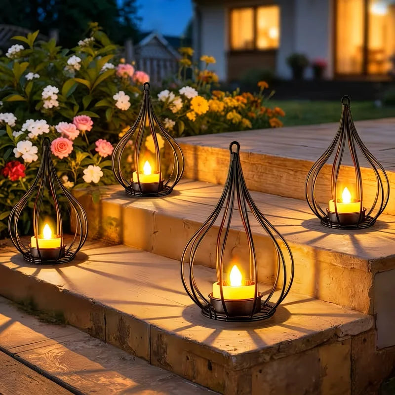 Kpstek 2 Pack Hanging Solar Lanterns Waterproof