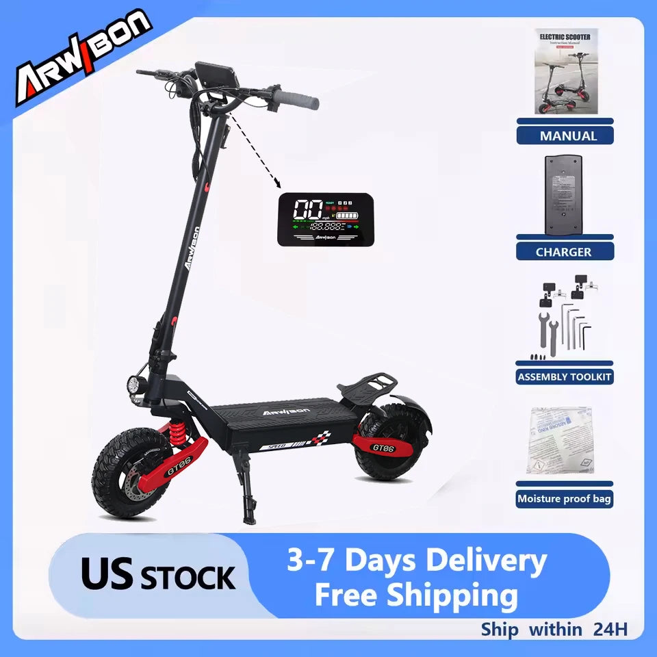 Arwibon 1200W Foldable Electric Scooter