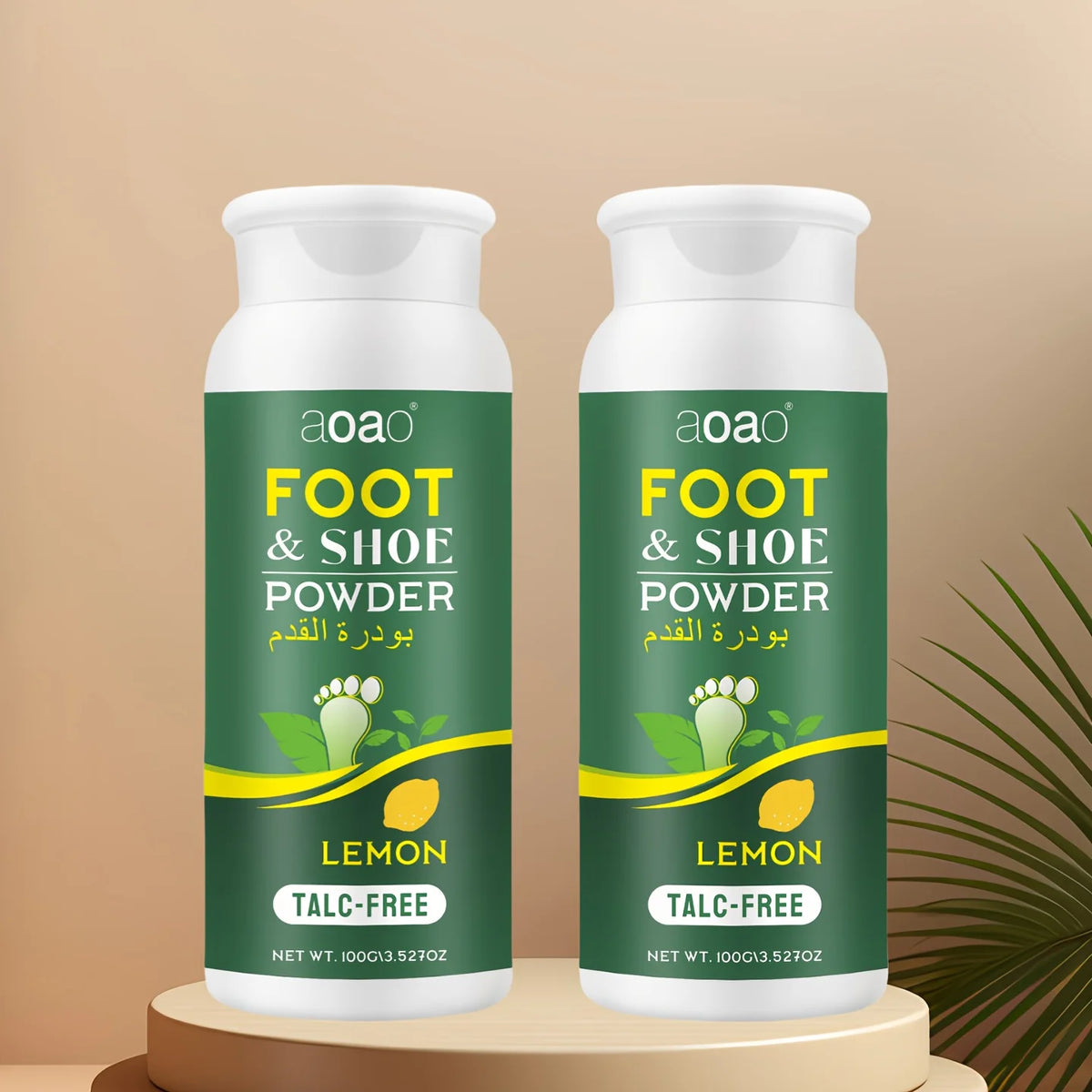 Aoao 2pc Foot Deodorant Powder Lemon Cinnamon Fresh