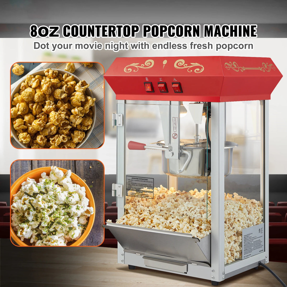 SucceBuy Countertop Movie Theater Popcorn Maker