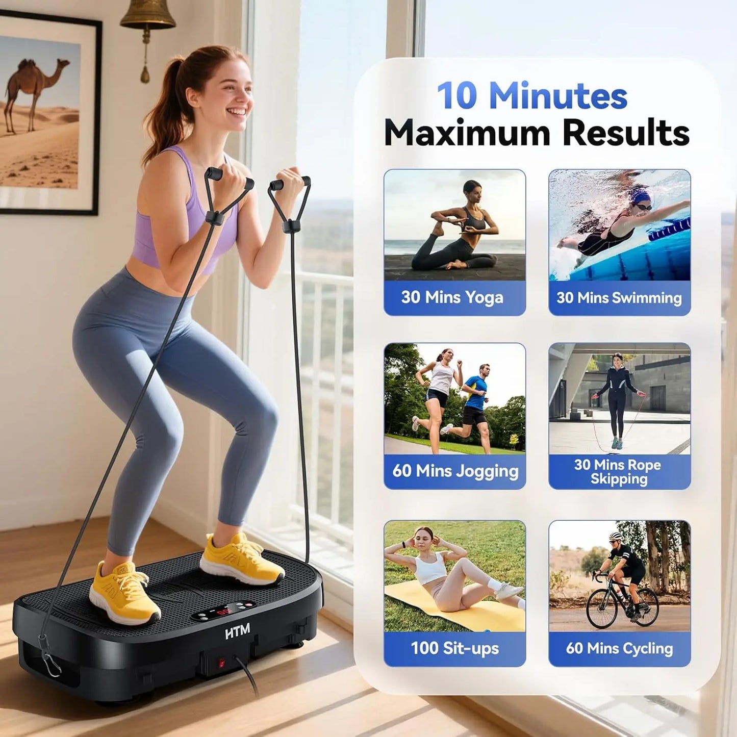 HTM Vibration Plate Whole Body Exerciser 120 Levels