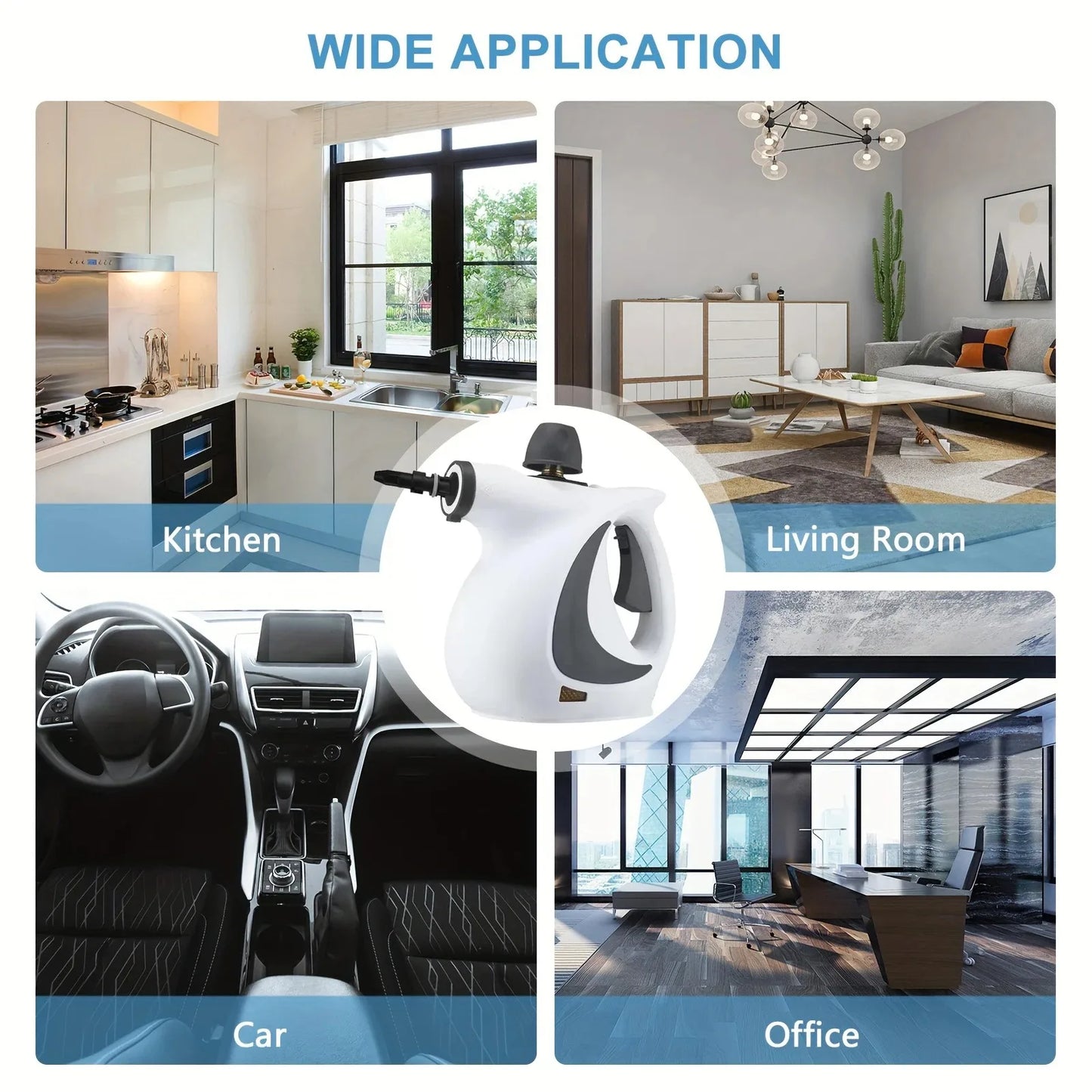 Portable Handheld Steam Cleaner 9 Piece Set
