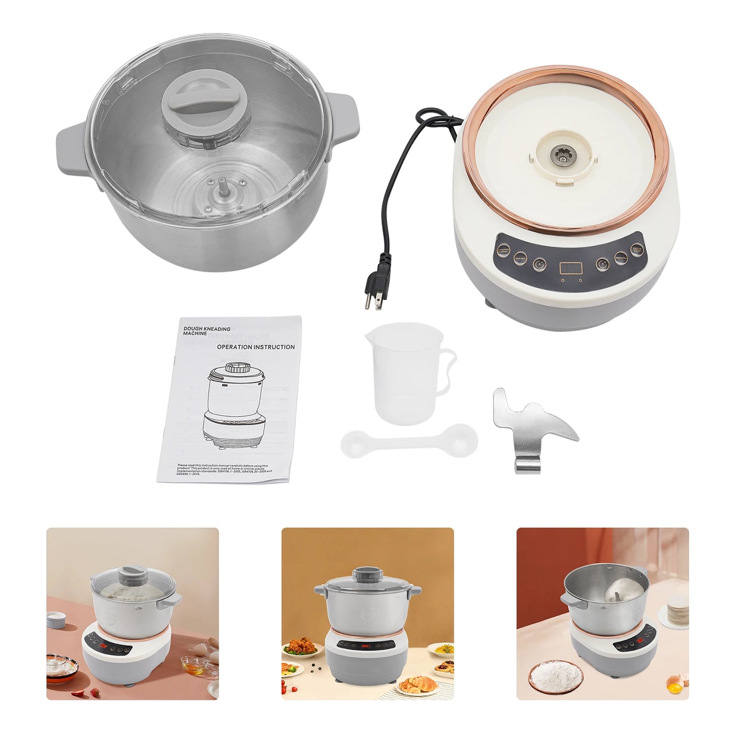 5L Stainless Steel Electric Dough Maker