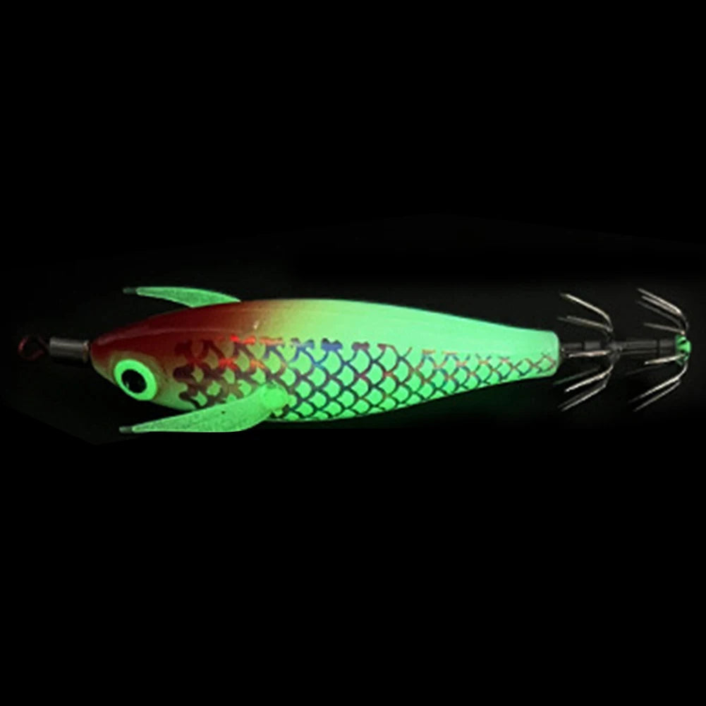 APWIKOGER Luminous Squid Lure With 3D Eyes Glow In Dark