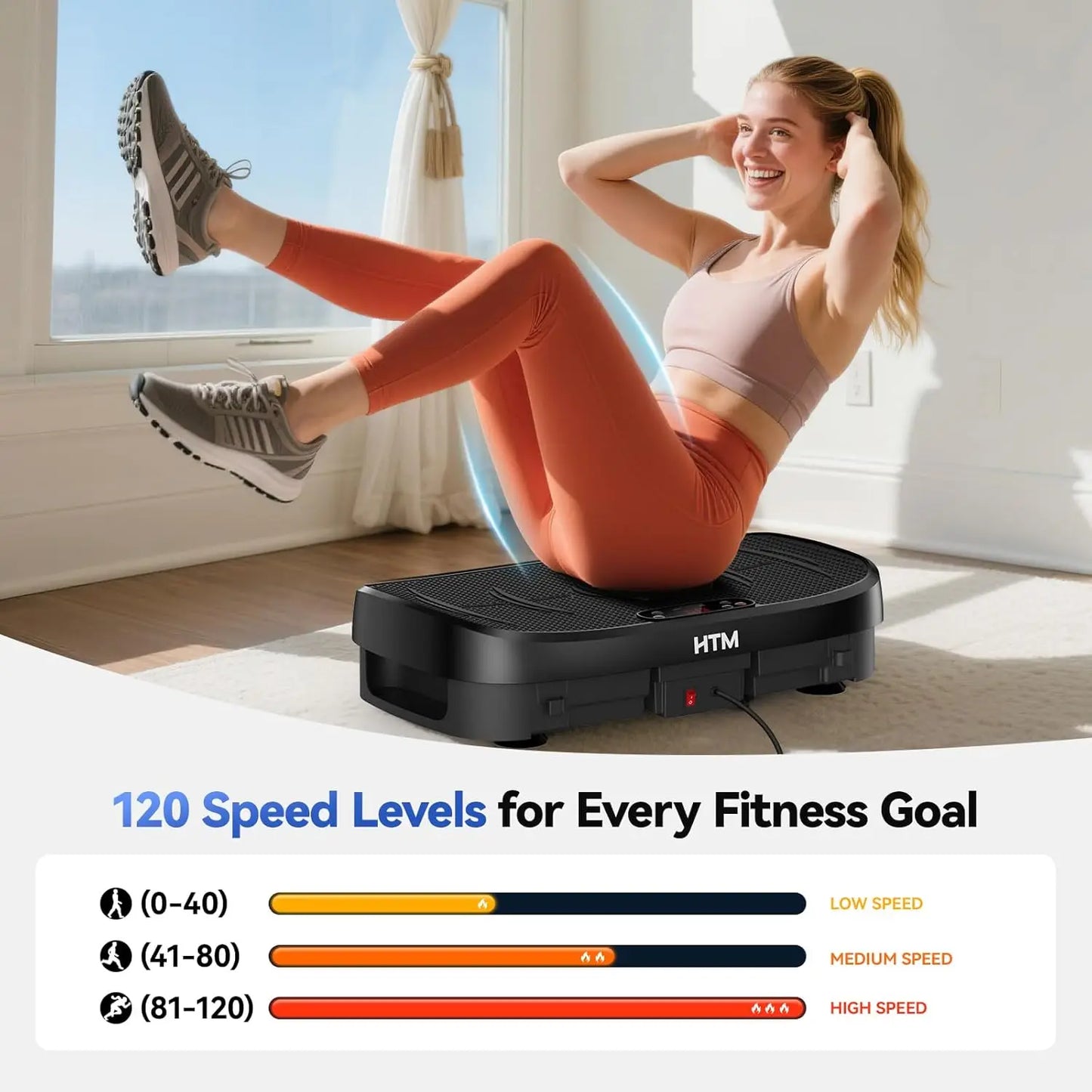 HTM Vibration Plate Whole Body Exerciser 120 Levels
