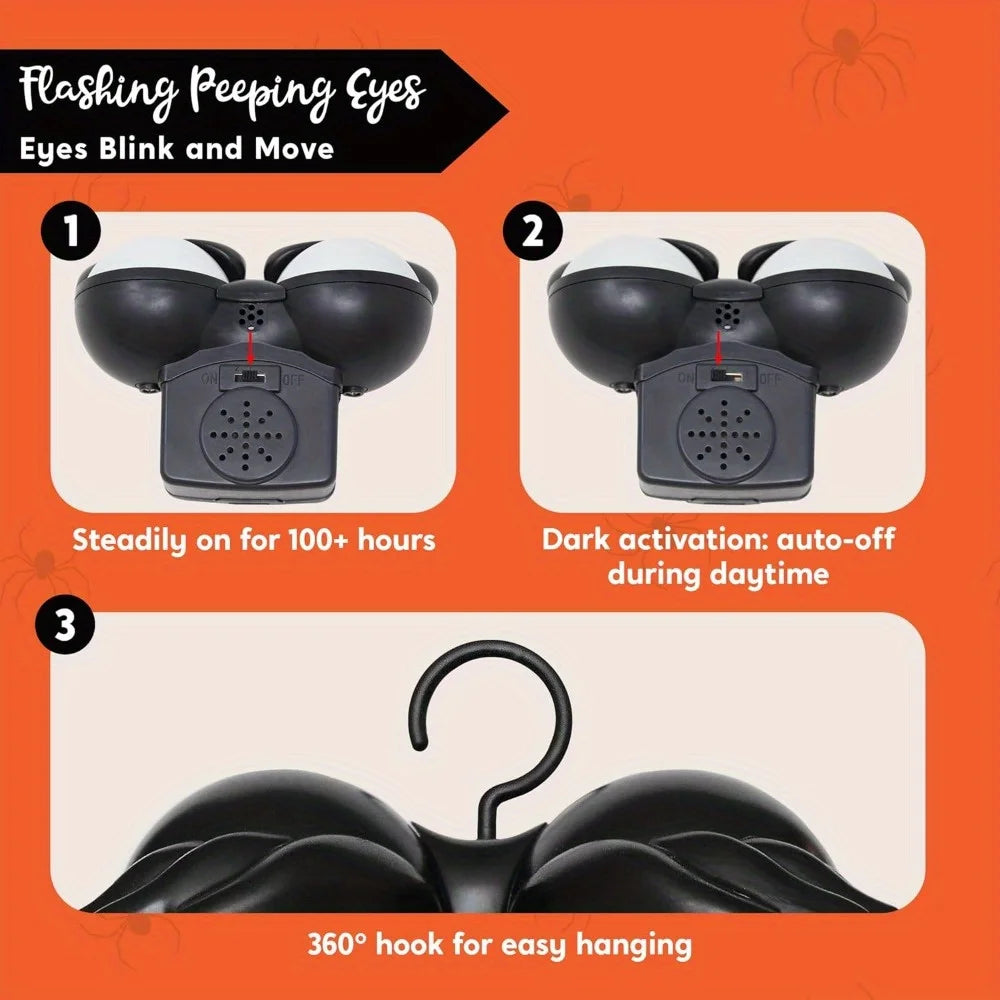 Joyfy Spooky Peeping Eyes Halloween Lights Timer 3 Pack