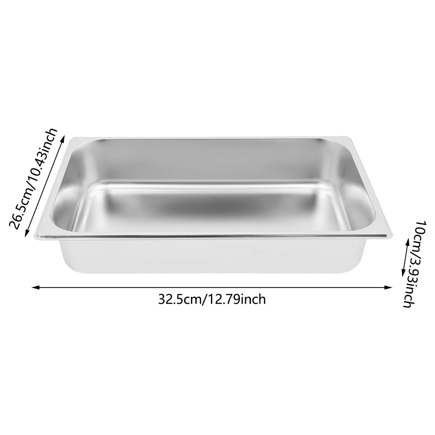 Bymaocar Stainless Steel Steam Table Pan And Lid Set