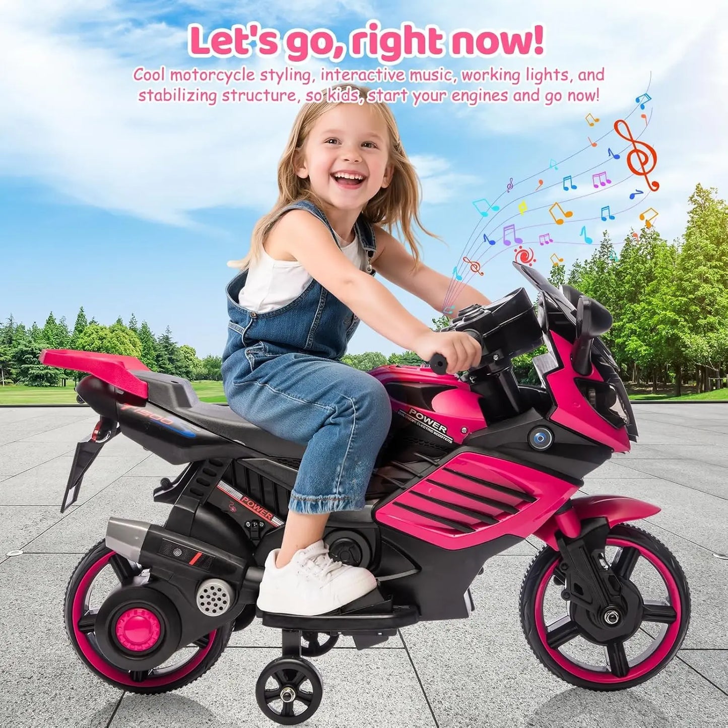 HiMISS 6V Electric Ride On Motorcycle For Toddlers