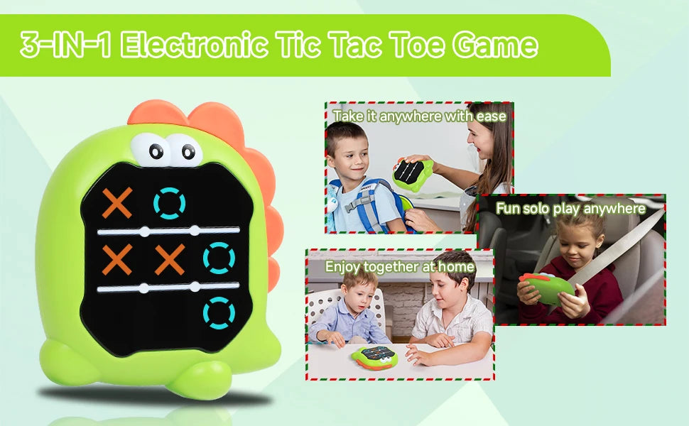 ZSUCC Electronic Tic Tac Toe Game 3in1 Portable Puzzle