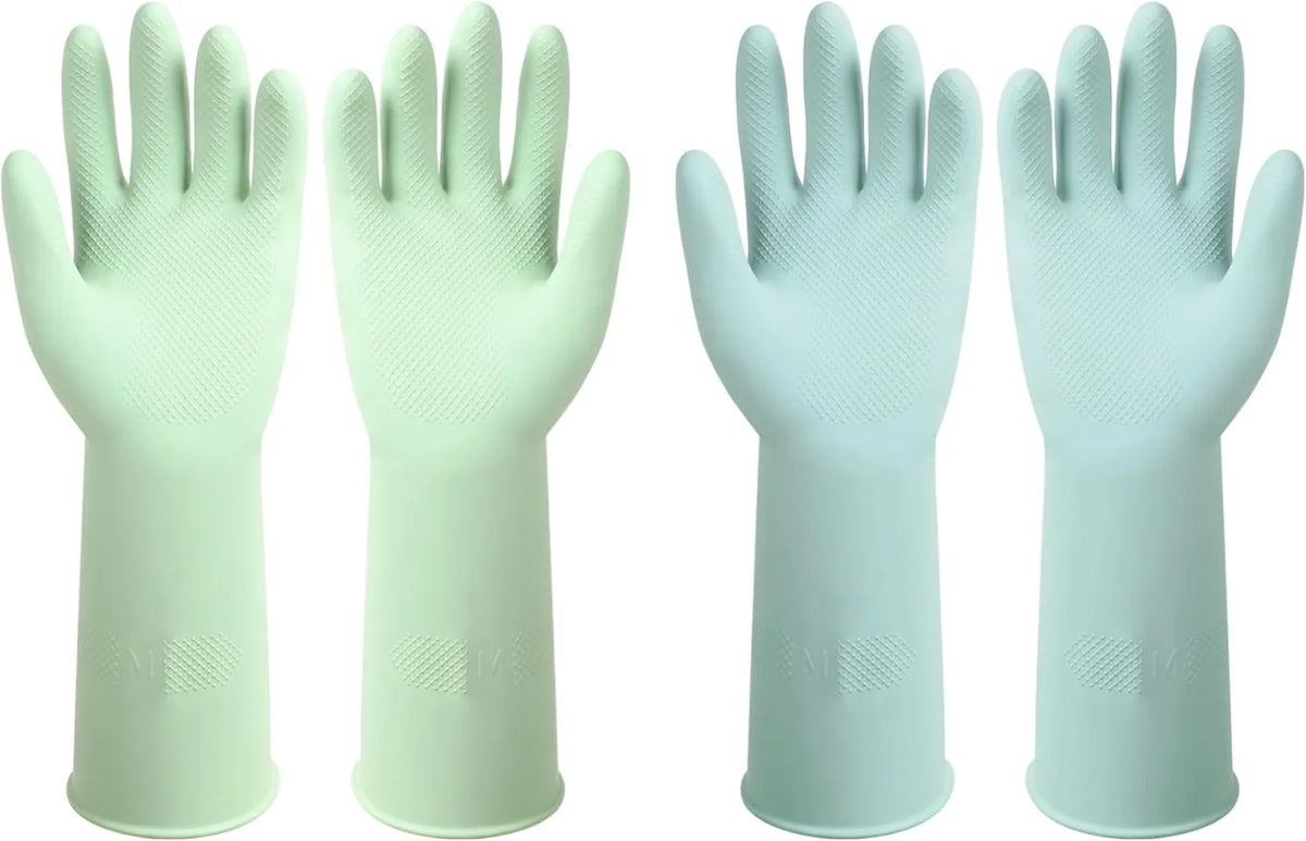 Reusable Dishwashing Rubber Gloves Long Lasting Non-Slip