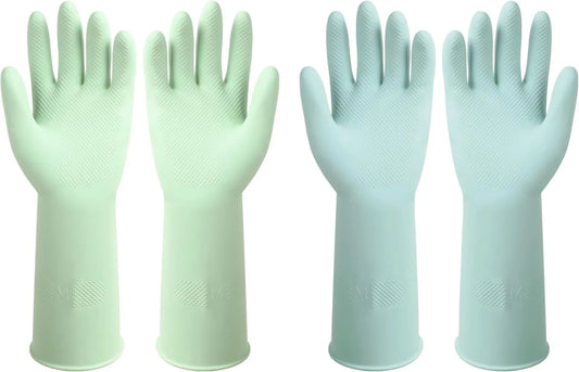Reusable Dishwashing Rubber Gloves Long Lasting Non-Slip