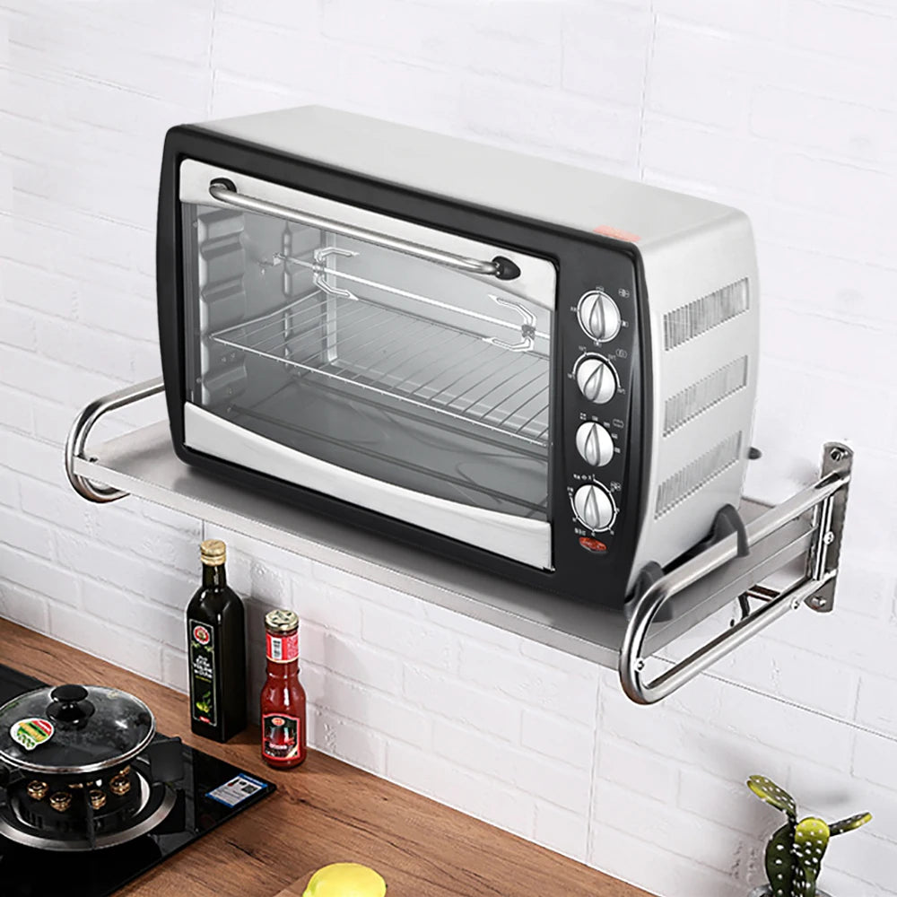 Stainless Steel Wall Mounted Kitchen Microwave Rack