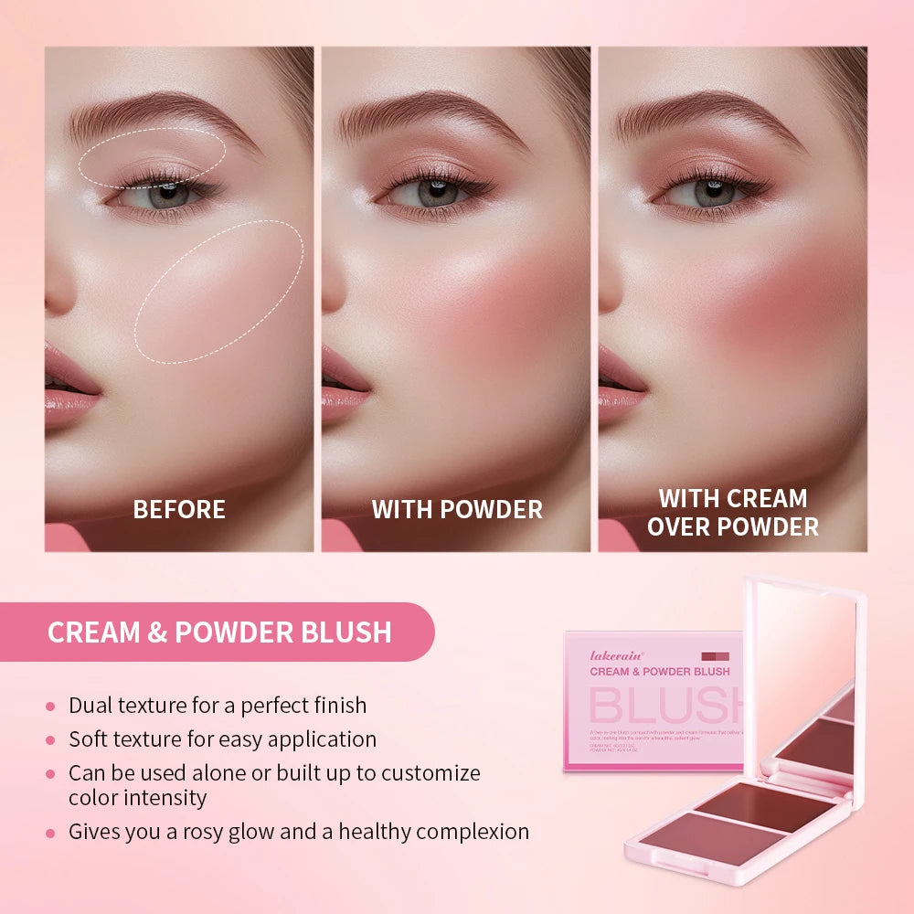 Ibcccndc Lakerain Cream Blush 2In1 Long Lasting Pink