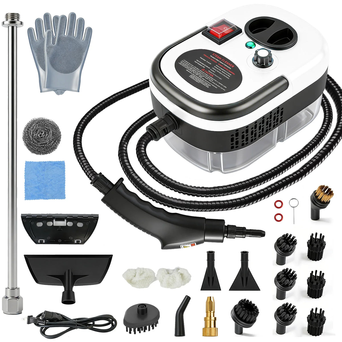 Portable Steam Cleaner With 20 Accessories And Adjustable Temp