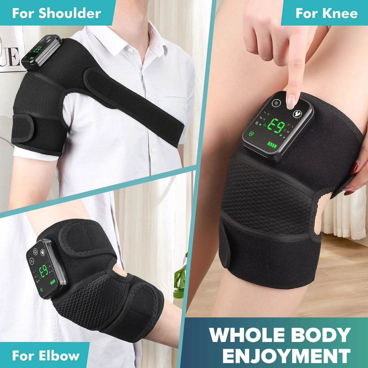 Hailicare Cordless Heated Knee Massager With Vibration