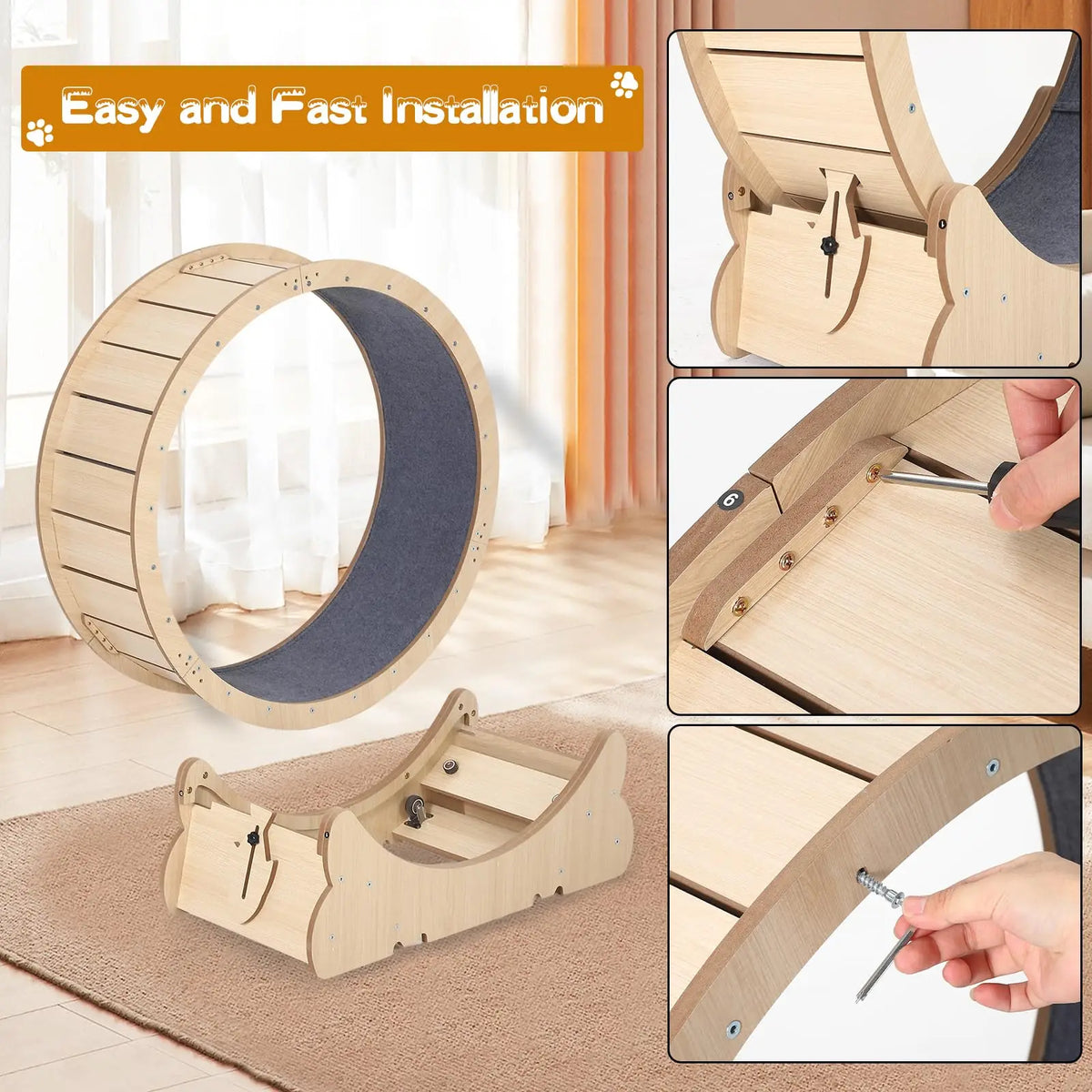 HiMISS Cat Exercise Wheel For Indoor Cats