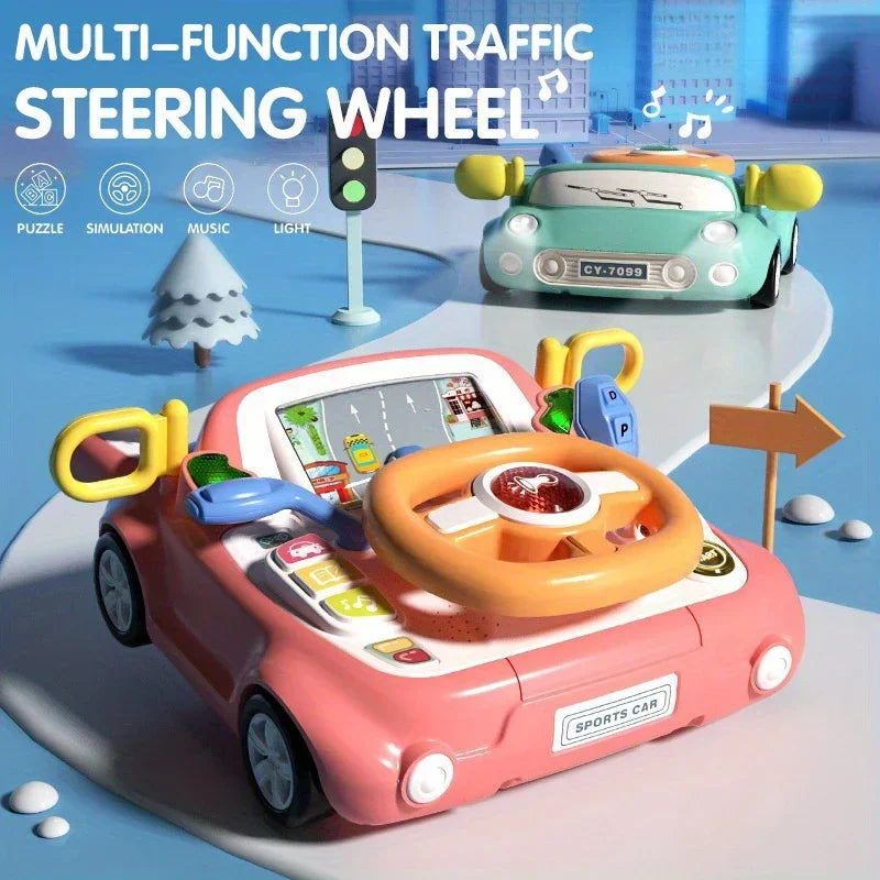 Kmoist Kids Electric Steering Wheel Toy