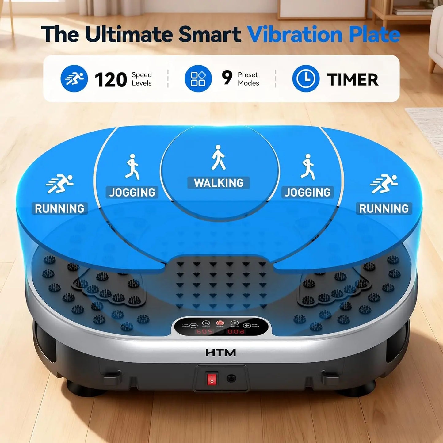 HTM Vibration Plate Exercise Machine 120 Speed Levels