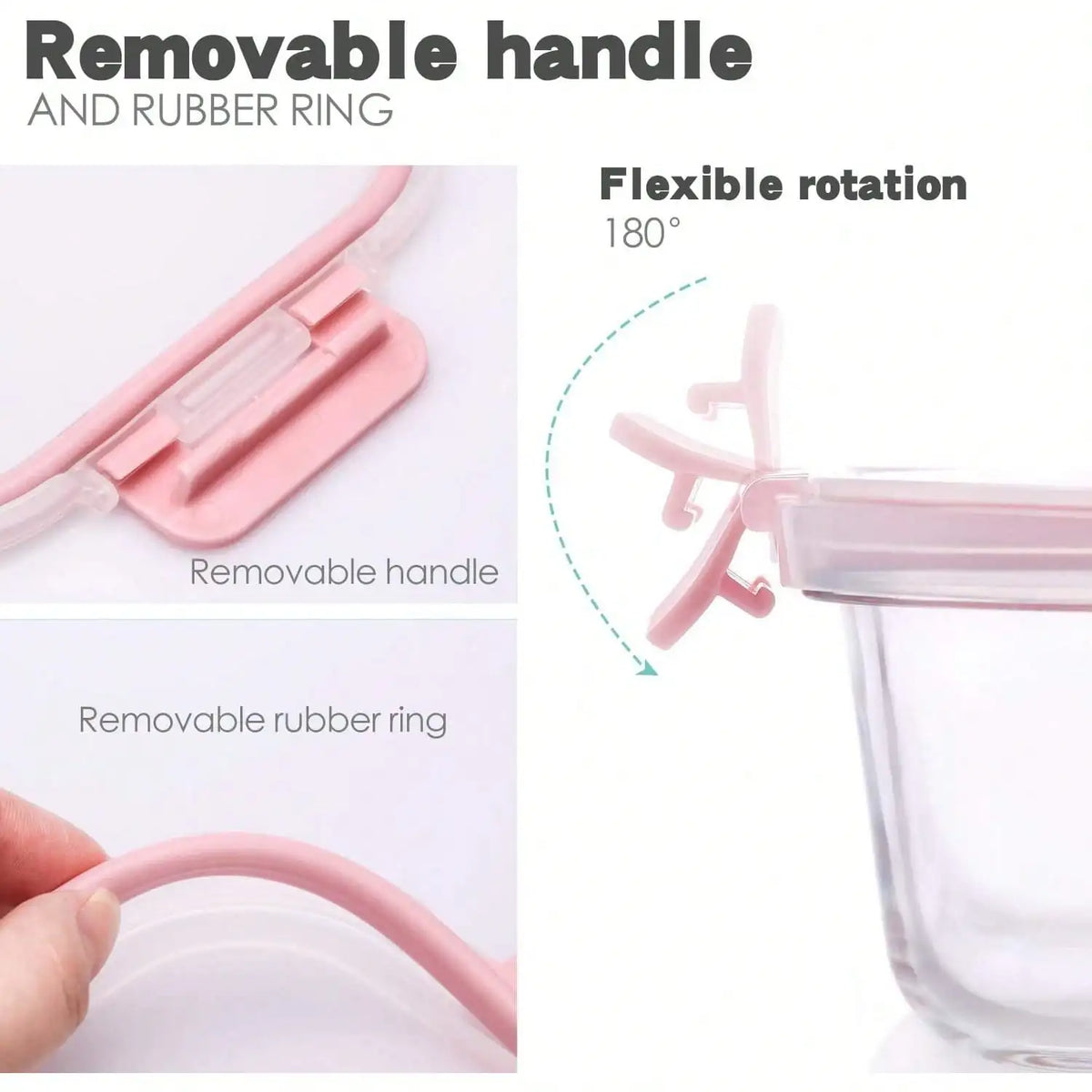 Clear Glass Food Storage Containers With Snap Lock Lids