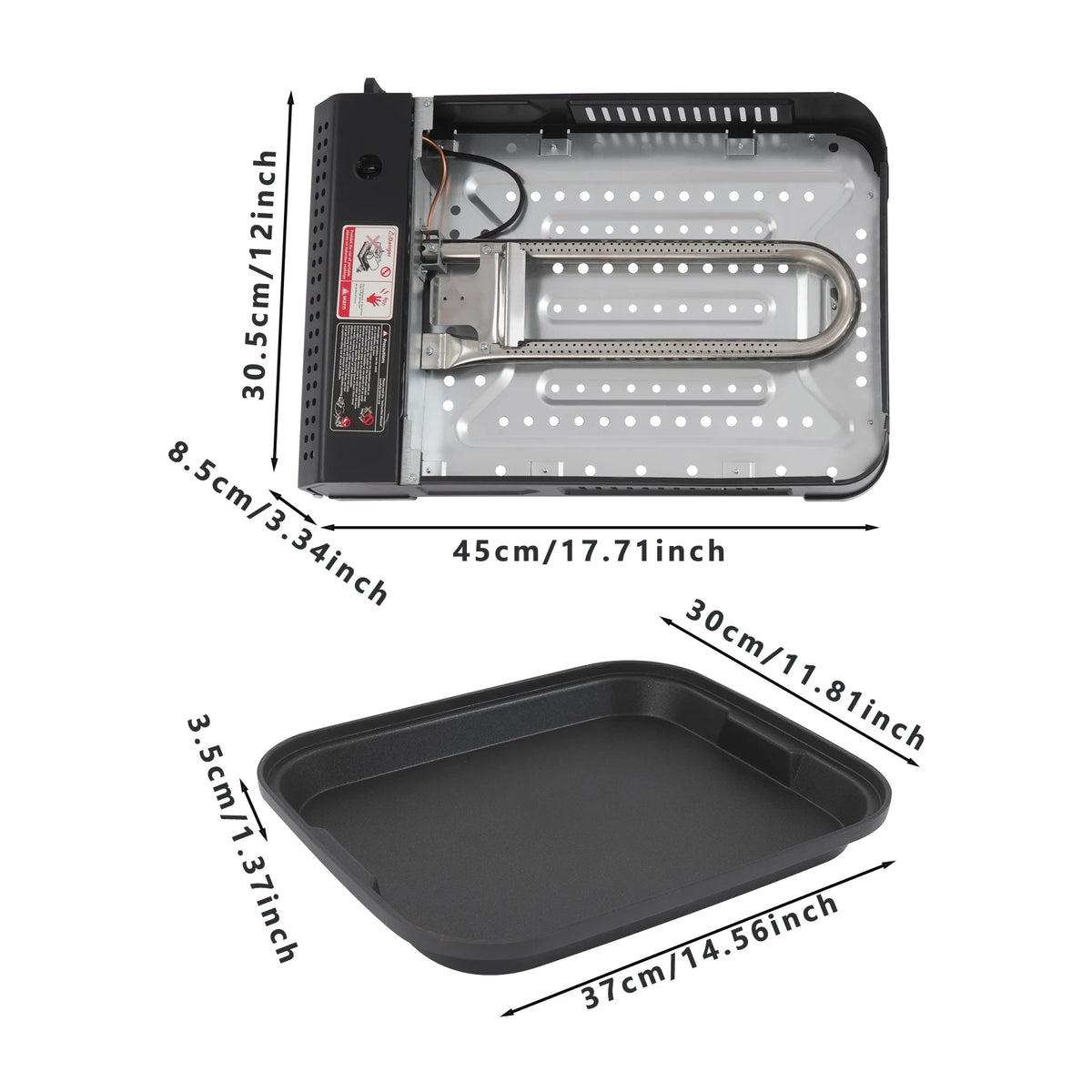 Portable Camping Butane Gas Grill Stove With Pan Lid