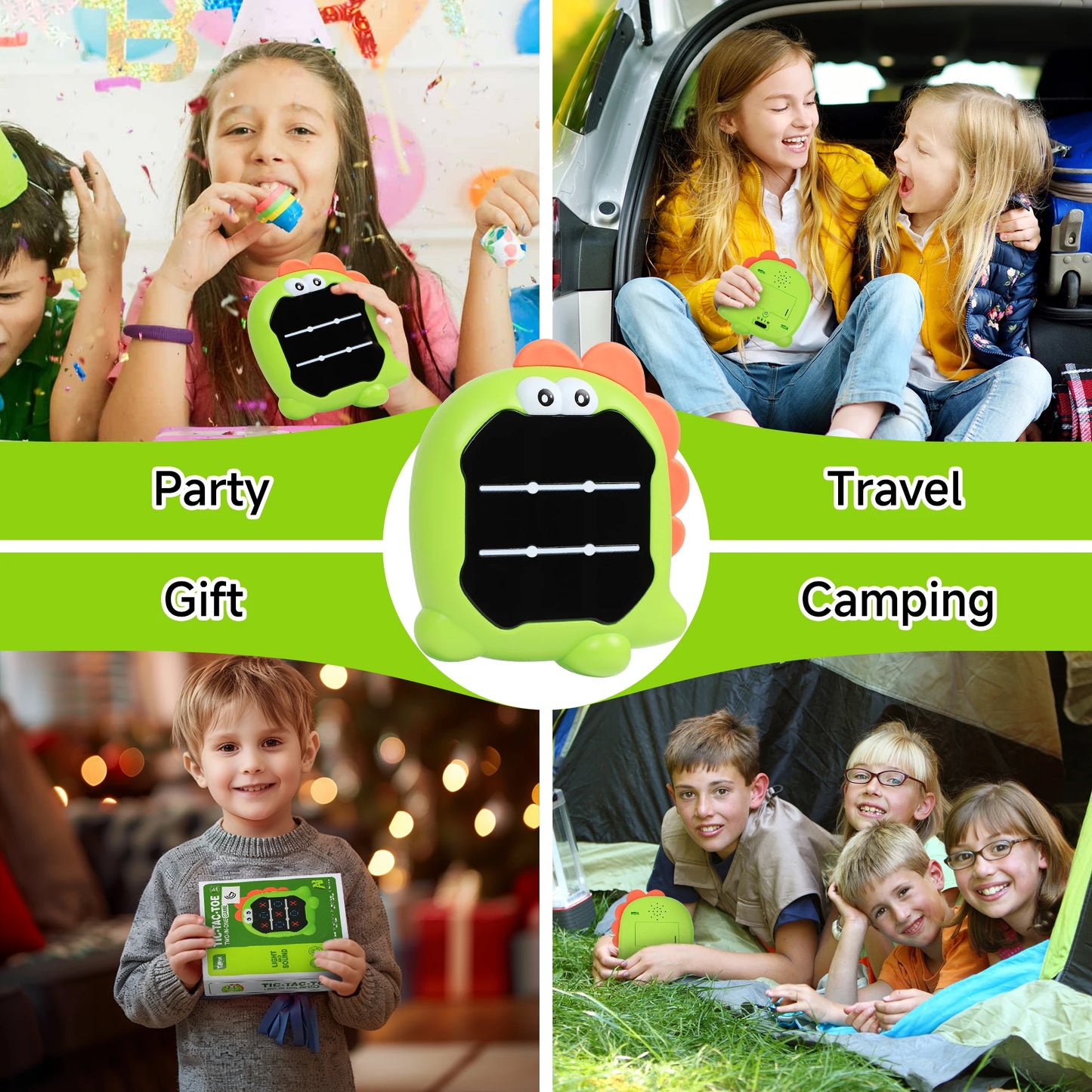 ZSUCC Electronic Tic Tac Toe Game 3in1 Portable Puzzle
