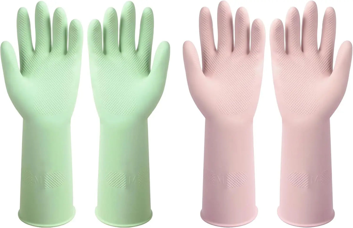 Reusable Dishwashing Rubber Gloves Long Lasting Non-Slip