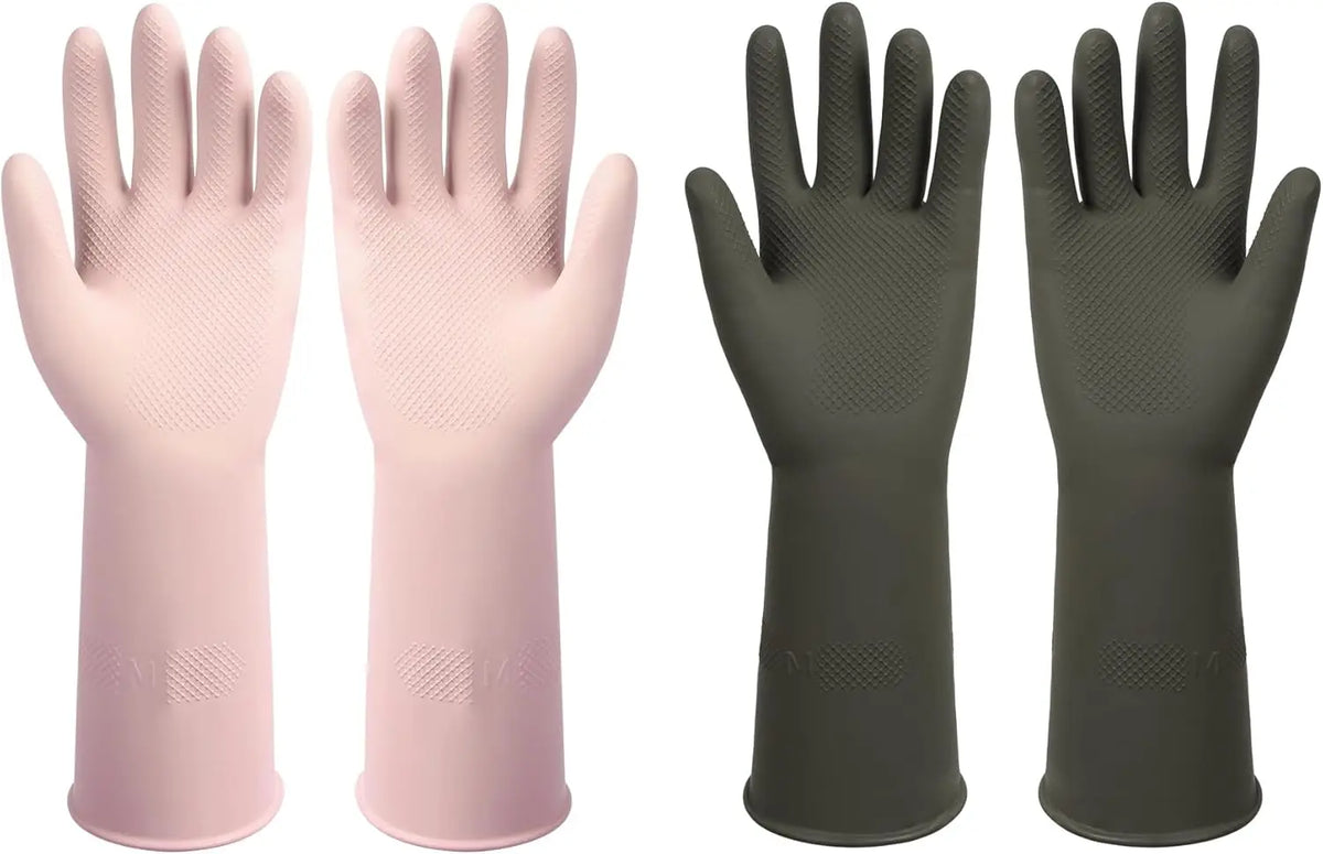 Reusable Dishwashing Rubber Gloves Long Lasting Non-Slip