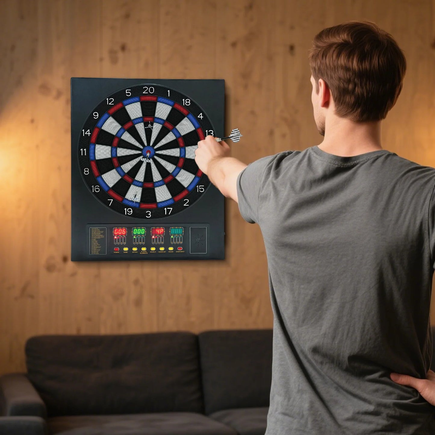 Electronic Dart Board Game Set With Automatic Scoring