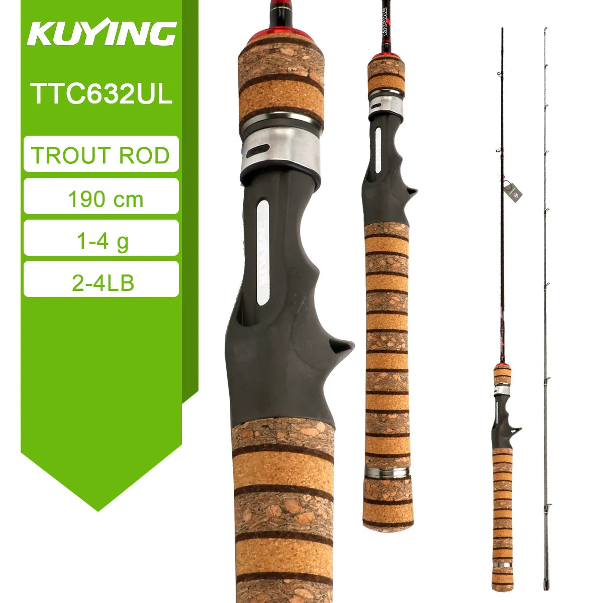 Kuying Teton Spinning Casting Rod 0.8-8g 1-8lb