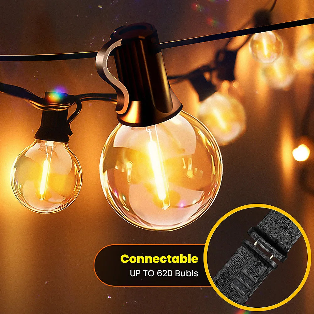 Aiopp LED Globe String Lights Outdoor Waterproof Bulbs