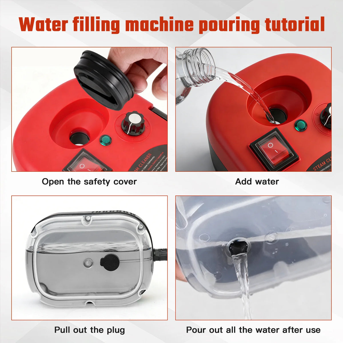Portable Steam Cleaner With 20 Accessories And Adjustable Temp