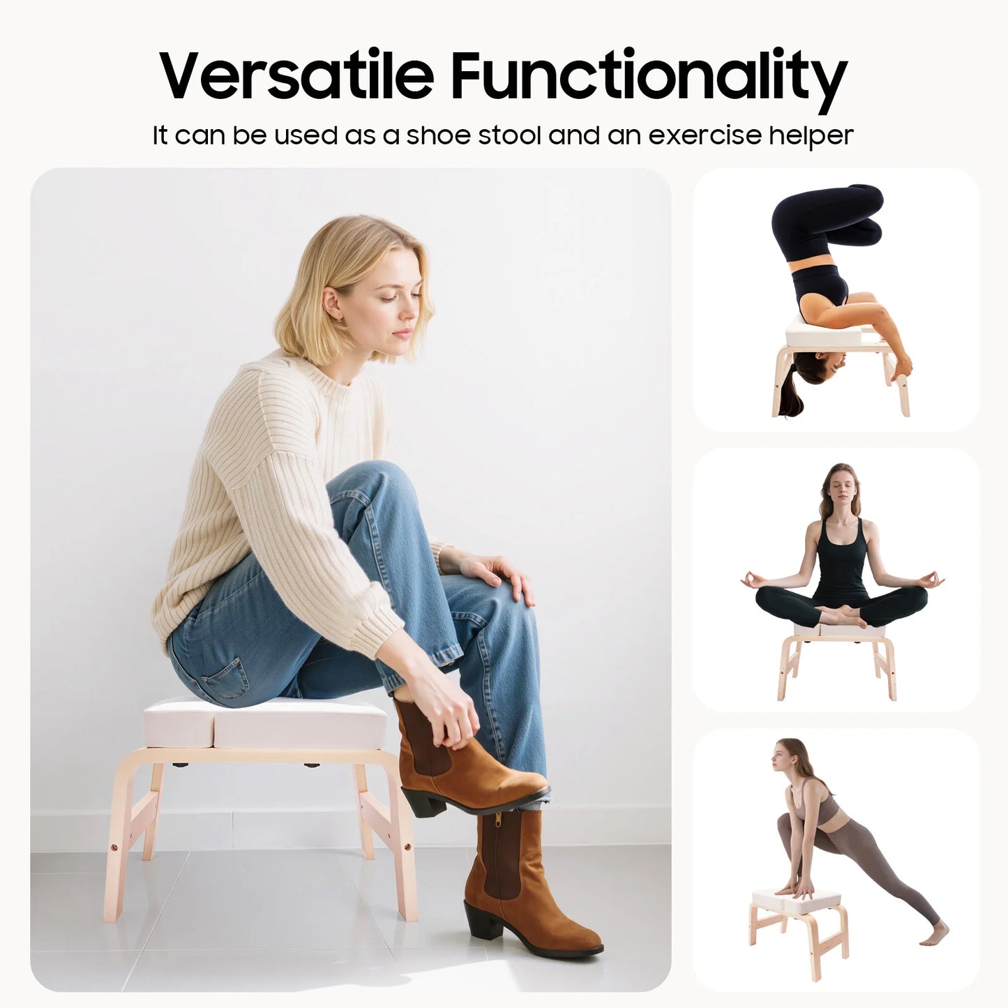 Yoga Headstand Bench Inversion Stool 440 Lb Capacity