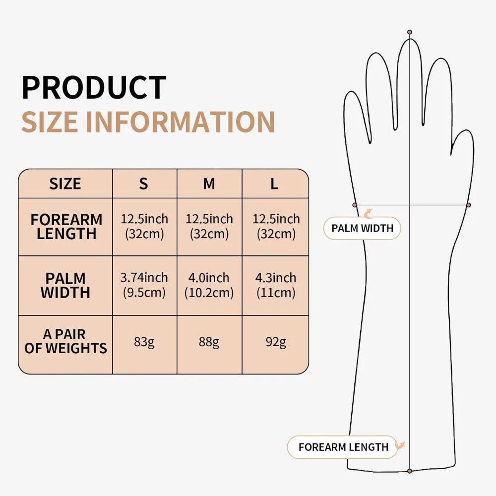 Reusable Dishwashing Rubber Gloves Long Lasting Non-Slip