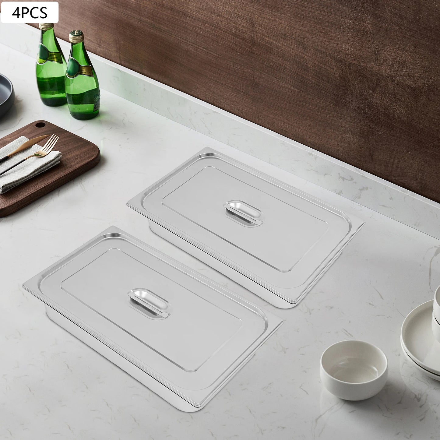 Bymaocar Stainless Steel Steam Table Pan And Lid Set