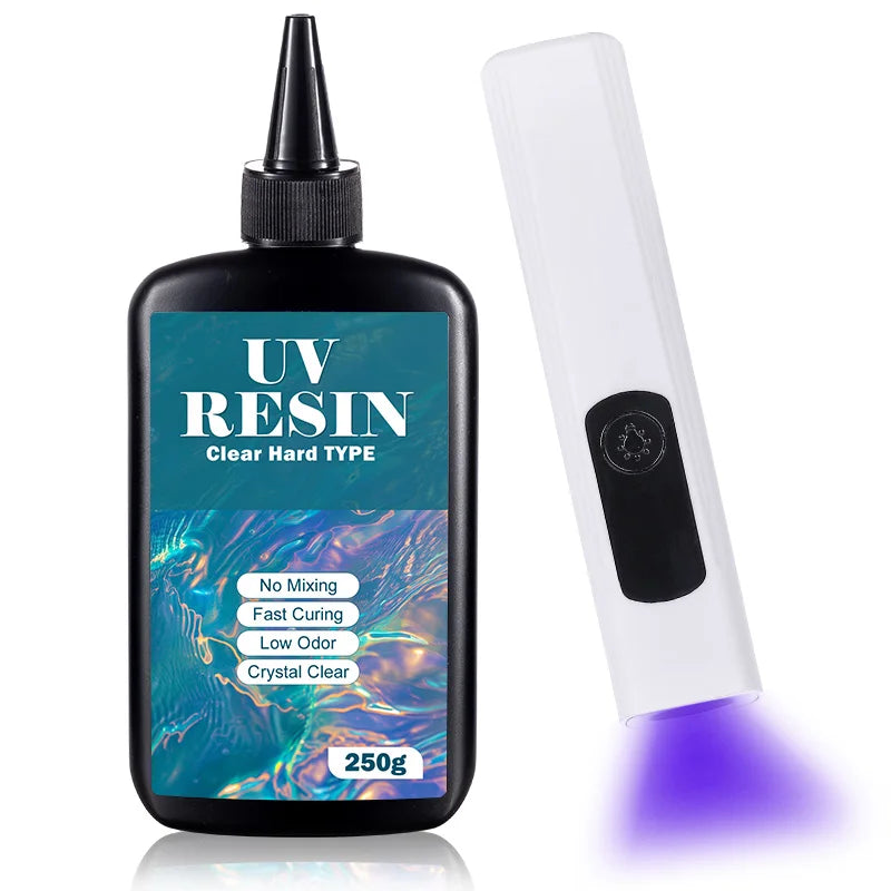 Crystal Clear UV Resin Kit With Light For Jewelry Making
