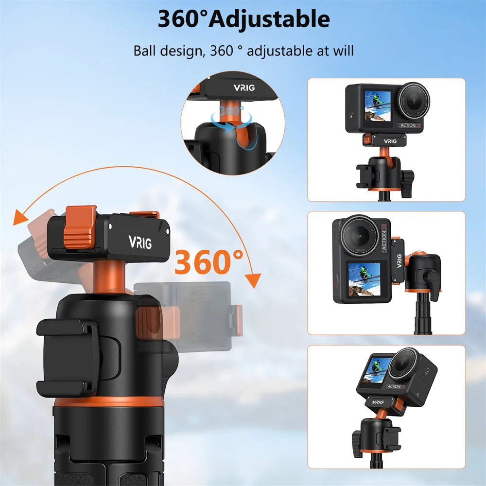 VRIG Magnetic Quick Release Tripod For Action Cameras