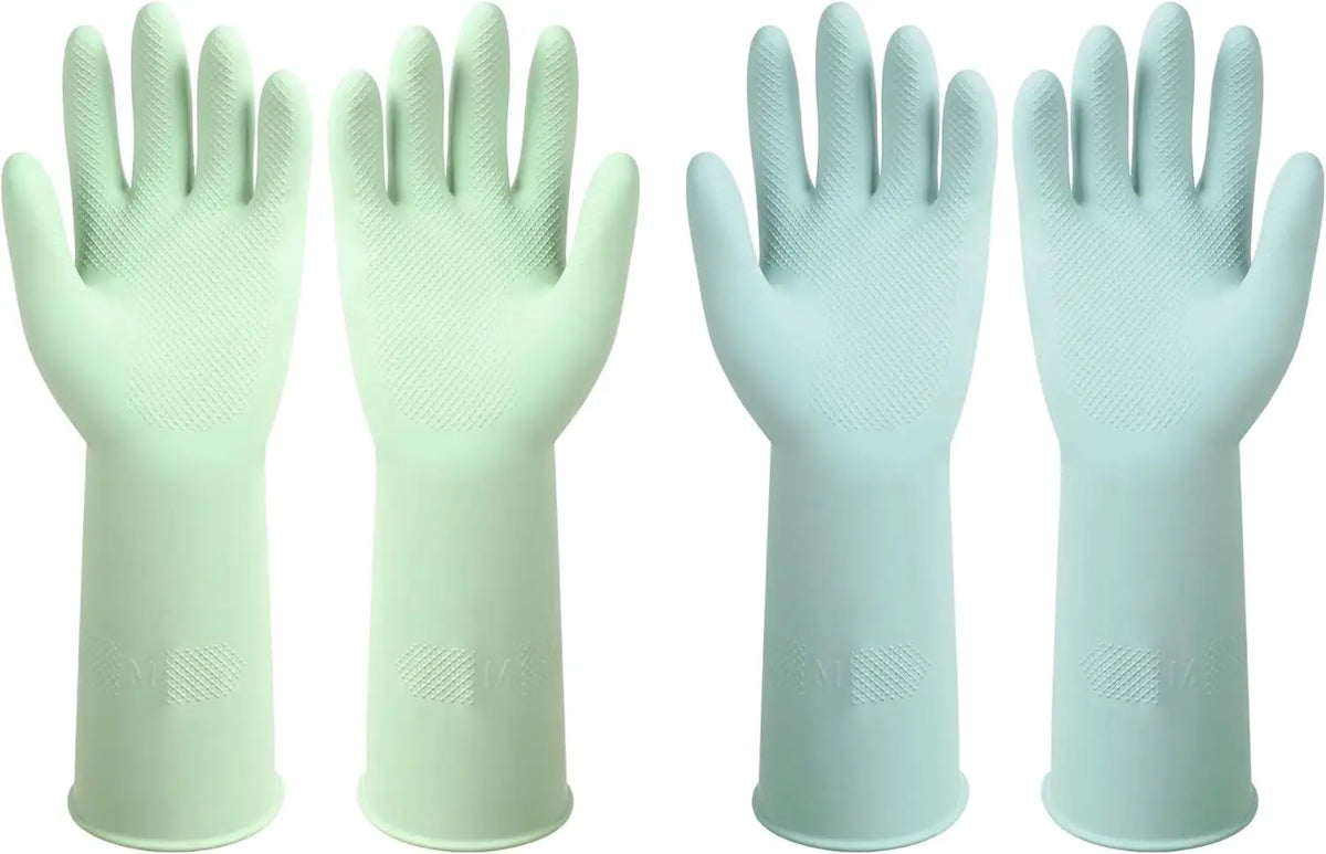 Reusable Dishwashing Rubber Gloves Long Lasting Non-Slip