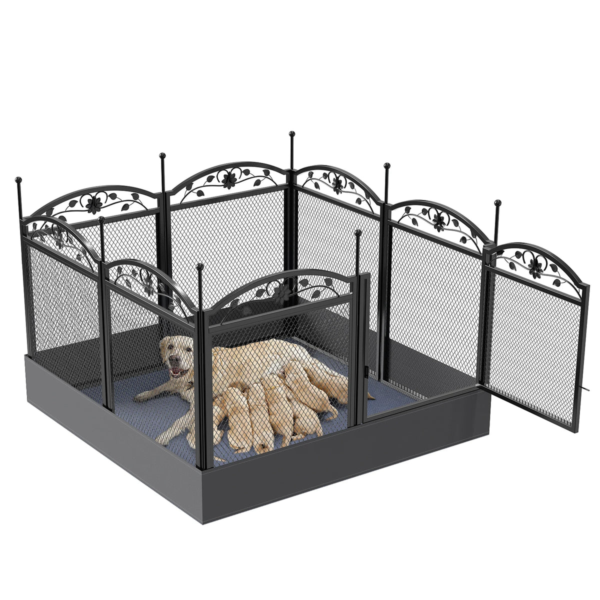 Borwart Heavy Duty Dog Playpen 8 Panel Exercise Enclosure