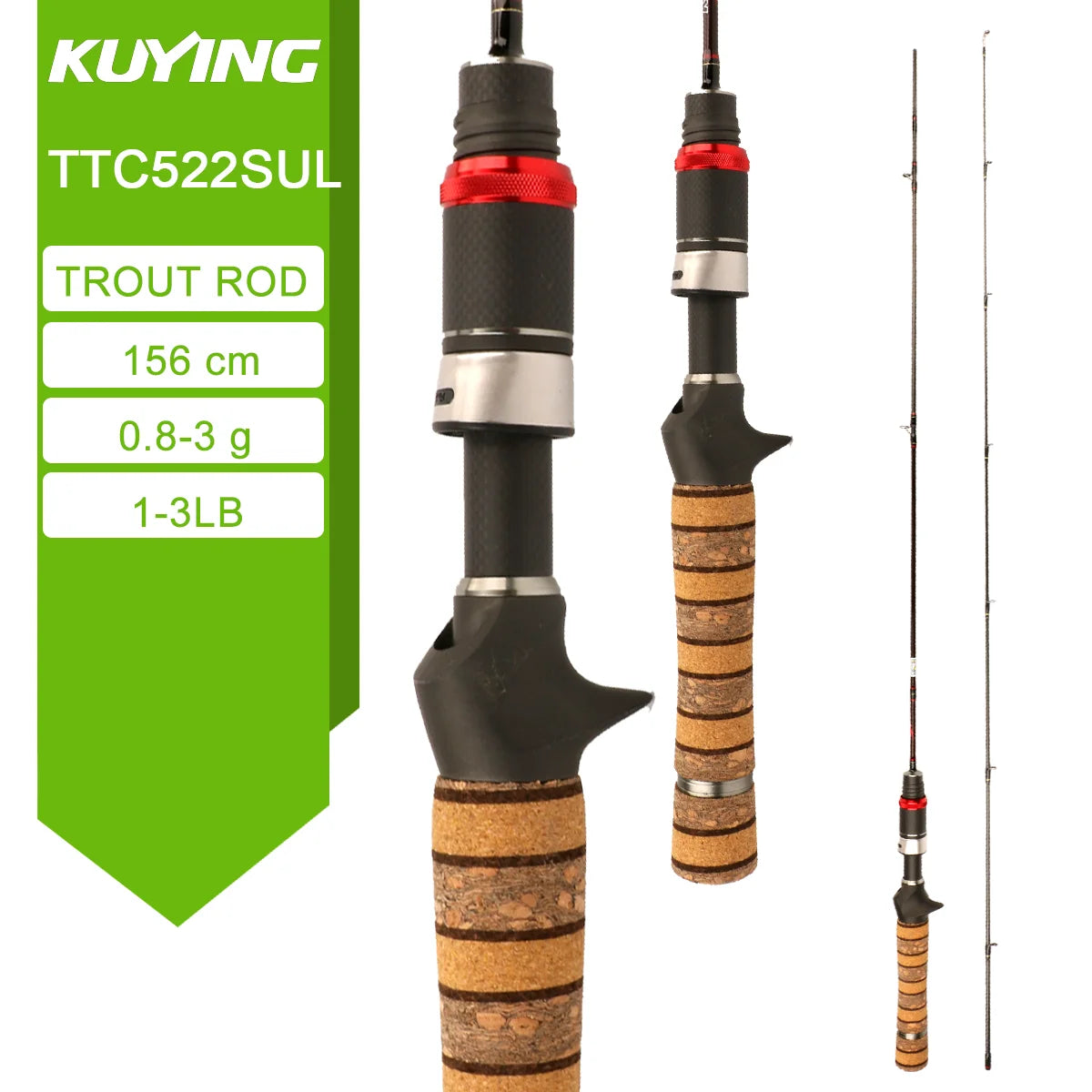 Kuying Teton Spinning Casting Rod 0.8-8g 1-8lb