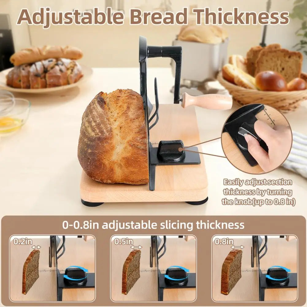 Manual Bread Slicer With Steel Fence And Scale Line