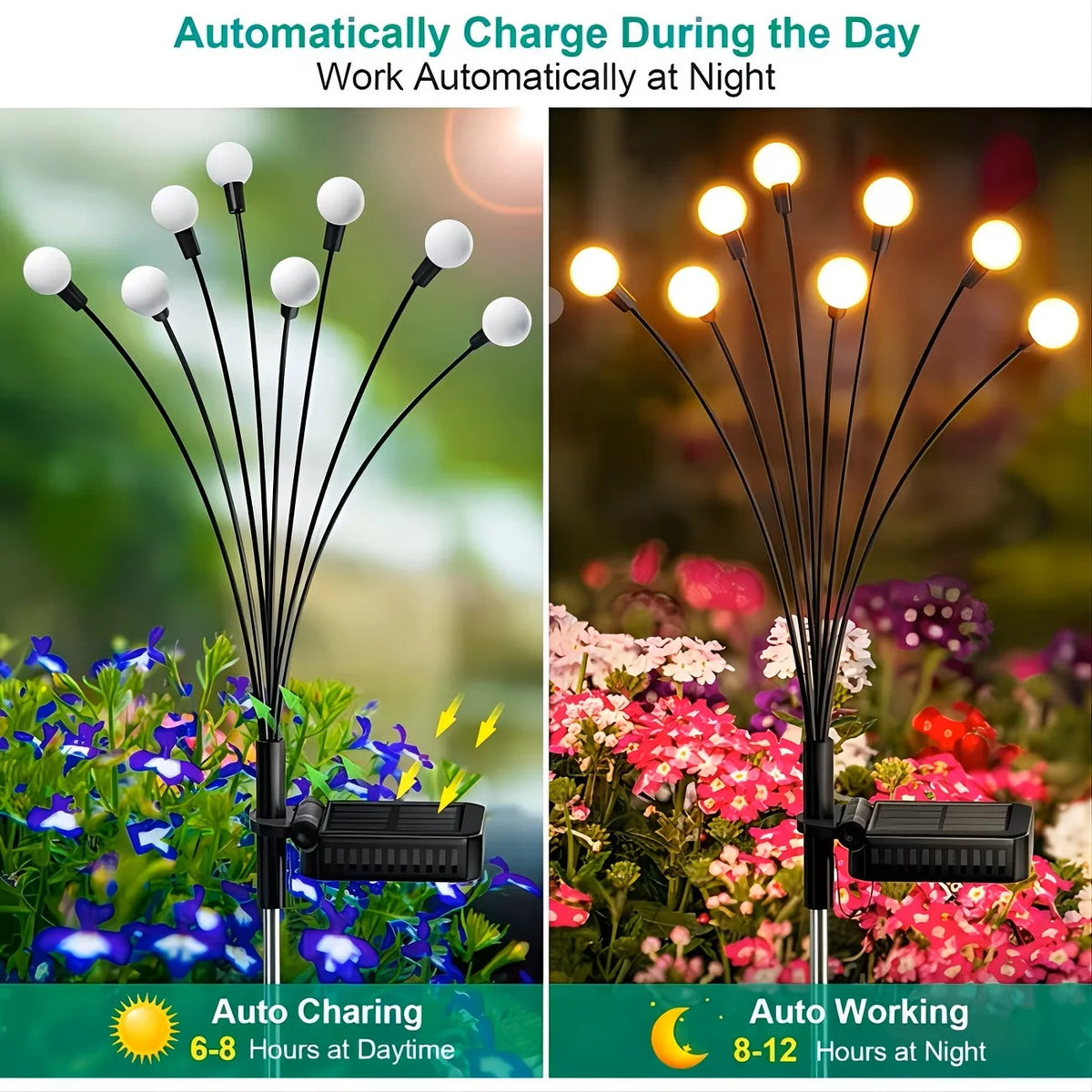 Waterproof Solar Firefly Garden Lights Outdoor Decor