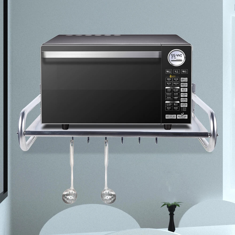 Stainless Steel Wall Mounted Kitchen Microwave Rack