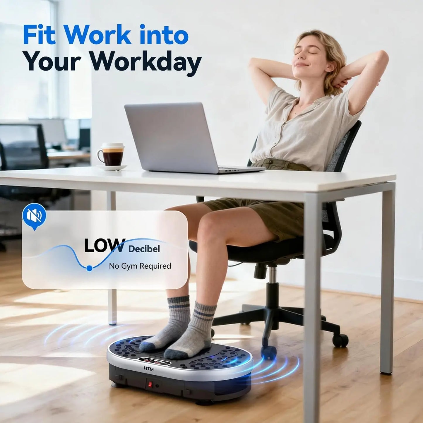 HTM Vibration Plate Exercise Machine 120 Speed Levels