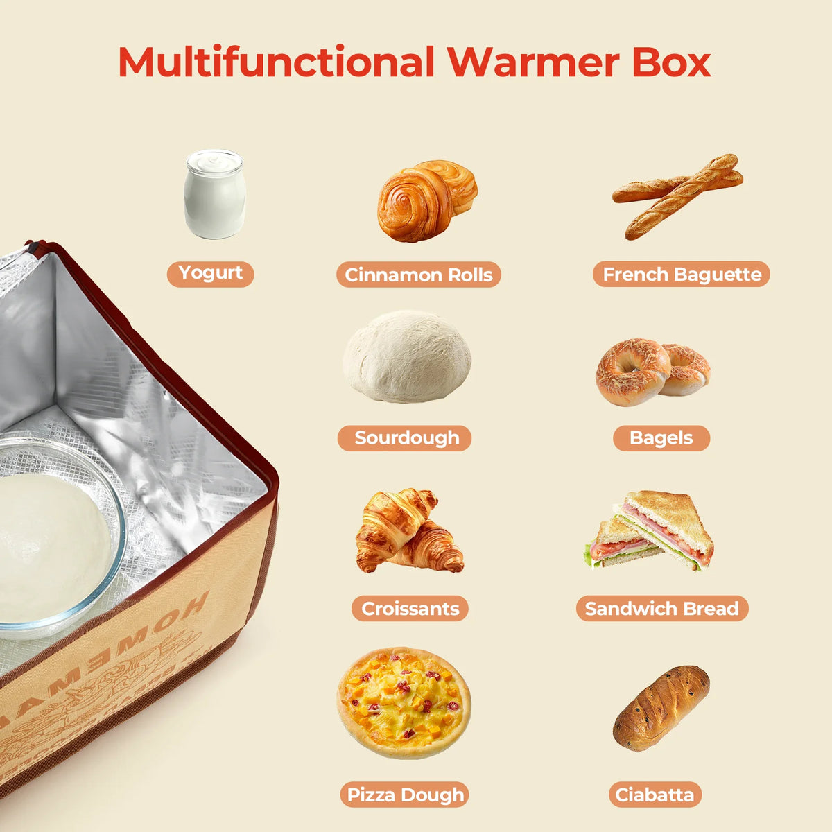 Folding Bread Proofing Box With Temp Timer Control