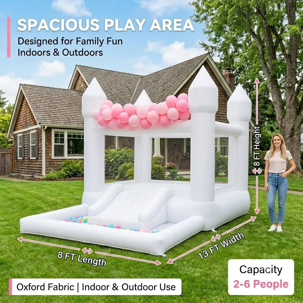 Inflatable Bounce House With Slide And Ball Pit