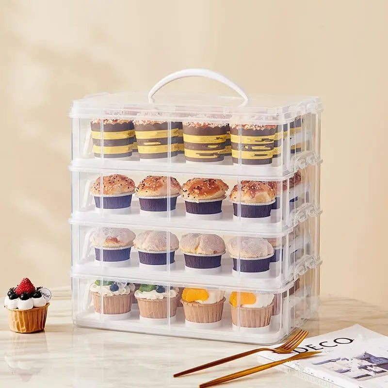 Bymaocar Stackable Cupcake Carrier And Storage Box