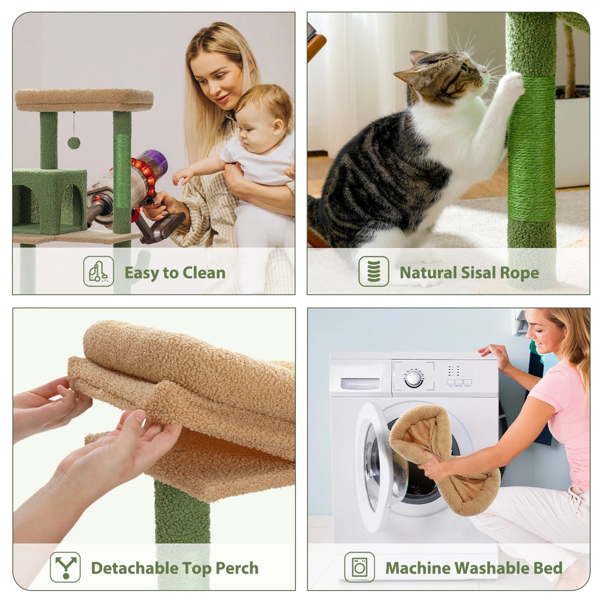 PAWZ Road Cactus Cat Tree Tower For Large Cats