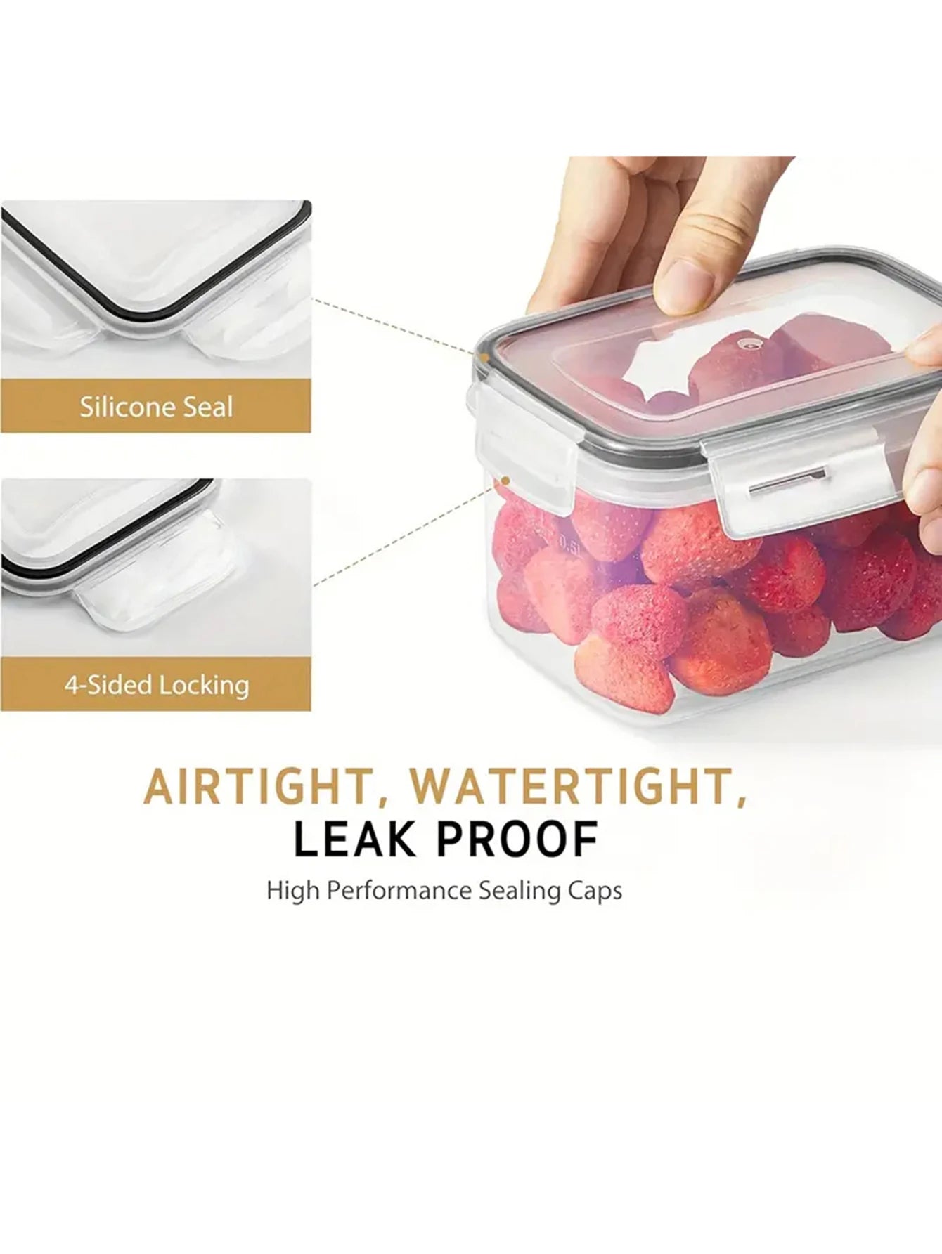 24 Piece Airtight Food Storage Containers With Labels
