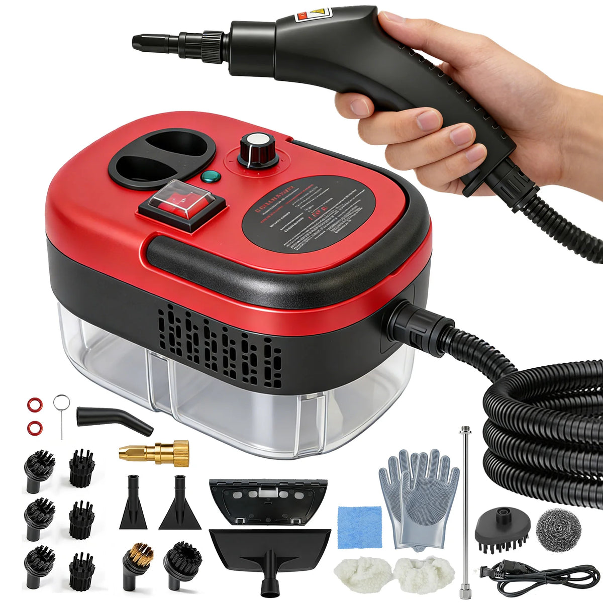 Portable Steam Cleaner With 20 Accessories And Adjustable Temp